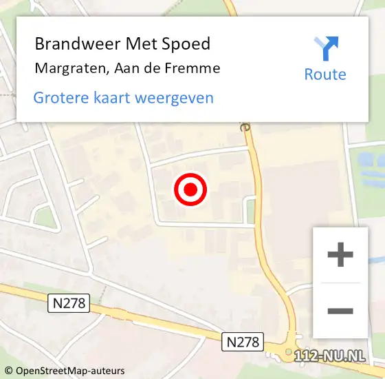 Locatie op kaart van de 112 melding: Brandweer Met Spoed Naar Margraten, Aan de Fremme op 29 mei 2021 19:02