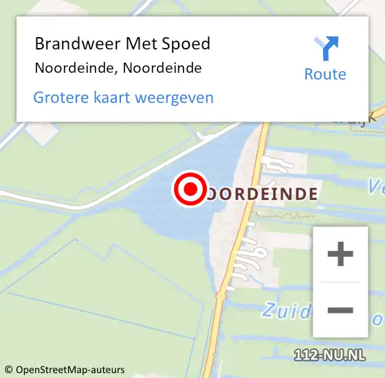 Locatie op kaart van de 112 melding: Brandweer Met Spoed Naar Noordeinde, Noordeinde op 29 mei 2021 20:22