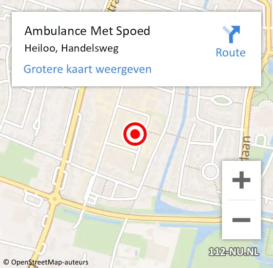 Locatie op kaart van de 112 melding: Ambulance Met Spoed Naar Heiloo, Handelsweg op 29 mei 2021 23:17