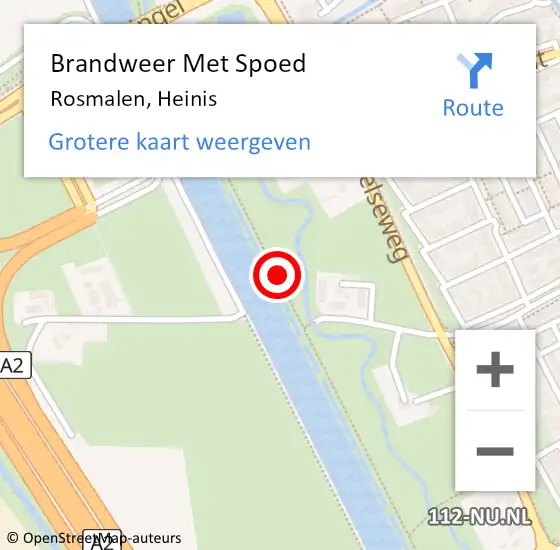 Locatie op kaart van de 112 melding: Brandweer Met Spoed Naar Rosmalen, Heinis op 30 mei 2021 01:28