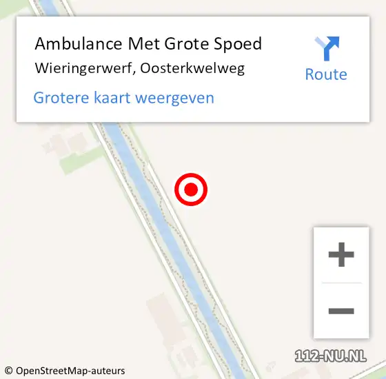 Locatie op kaart van de 112 melding: Ambulance Met Grote Spoed Naar Wieringerwerf, Oosterkwelweg op 30 mei 2021 10:35