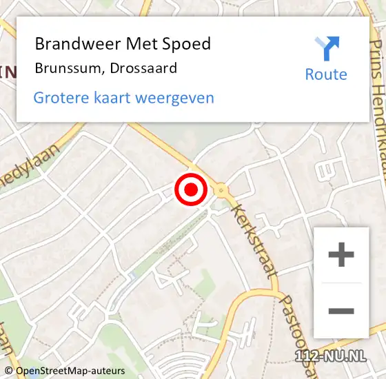 Locatie op kaart van de 112 melding: Brandweer Met Spoed Naar Brunssum, Drossaard op 30 mei 2021 13:20