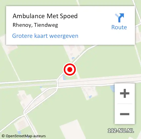 Locatie op kaart van de 112 melding: Ambulance Met Spoed Naar Rhenoy, Tiendweg op 30 mei 2021 13:40