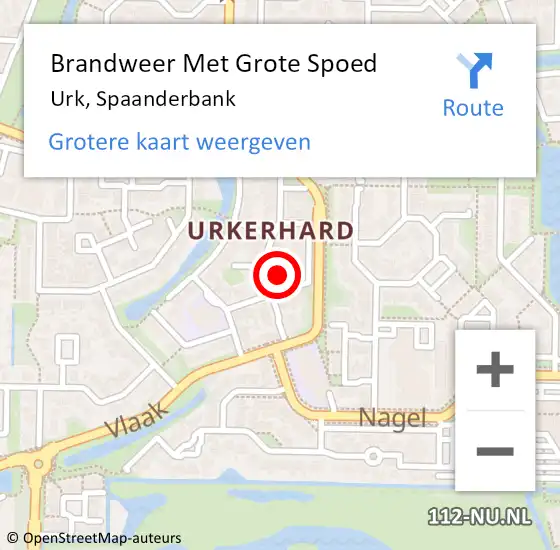 Locatie op kaart van de 112 melding: Brandweer Met Grote Spoed Naar Urk, Spaanderbank op 30 mei 2021 15:12