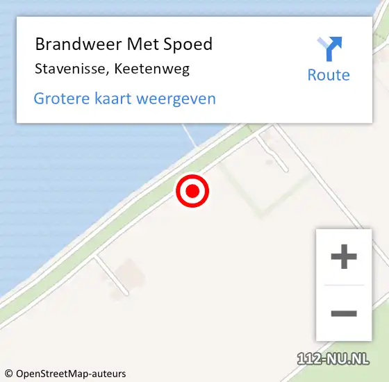 Locatie op kaart van de 112 melding: Brandweer Met Spoed Naar Stavenisse, Keetenweg op 30 mei 2021 15:18