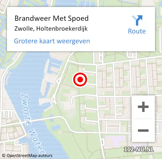 Locatie op kaart van de 112 melding: Brandweer Met Spoed Naar Zwolle, Holtenbroekerdijk op 30 mei 2021 21:05