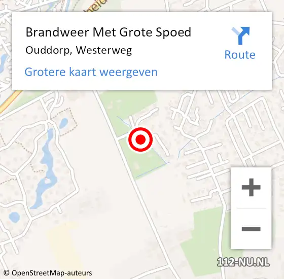 Locatie op kaart van de 112 melding: Brandweer Met Grote Spoed Naar Ouddorp, Westerweg op 31 mei 2021 02:17