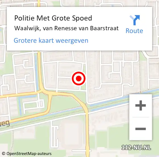 Locatie op kaart van de 112 melding: Politie Met Grote Spoed Naar Waalwijk, van Renesse van Baarstraat op 31 mei 2021 06:18