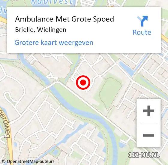 Locatie op kaart van de 112 melding: Ambulance Met Grote Spoed Naar Brielle, Wielingen op 31 mei 2021 06:36