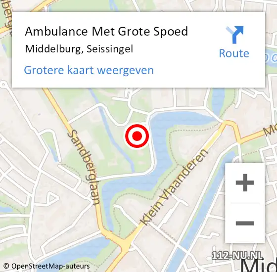 Locatie op kaart van de 112 melding: Ambulance Met Grote Spoed Naar Middelburg, Seissingel op 31 mei 2021 07:14