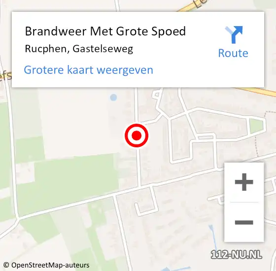 Locatie op kaart van de 112 melding: Brandweer Met Grote Spoed Naar Rucphen, Gastelseweg op 31 mei 2021 07:29