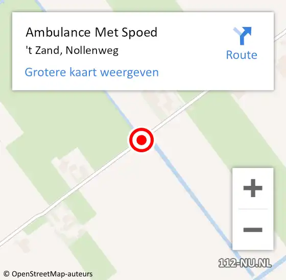 Locatie op kaart van de 112 melding: Ambulance Met Spoed Naar 't Zand, Nollenweg op 31 mei 2021 10:23