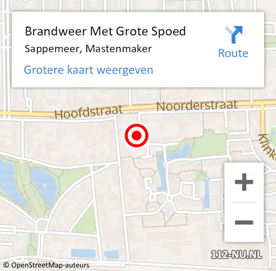 Locatie op kaart van de 112 melding: Brandweer Met Grote Spoed Naar Sappemeer, Mastenmaker op 31 mei 2021 10:25