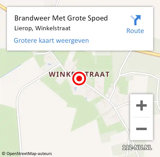 Locatie op kaart van de 112 melding: Brandweer Met Grote Spoed Naar Lierop, Winkelstraat op 31 mei 2021 10:28