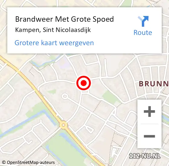 Locatie op kaart van de 112 melding: Brandweer Met Grote Spoed Naar Kampen, Sint Nicolaasdijk op 31 mei 2021 11:29
