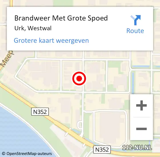 Locatie op kaart van de 112 melding: Brandweer Met Grote Spoed Naar Urk, Westwal op 31 mei 2021 11:36