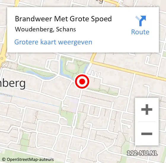 Locatie op kaart van de 112 melding: Brandweer Met Grote Spoed Naar Woudenberg, Schans op 31 mei 2021 11:51