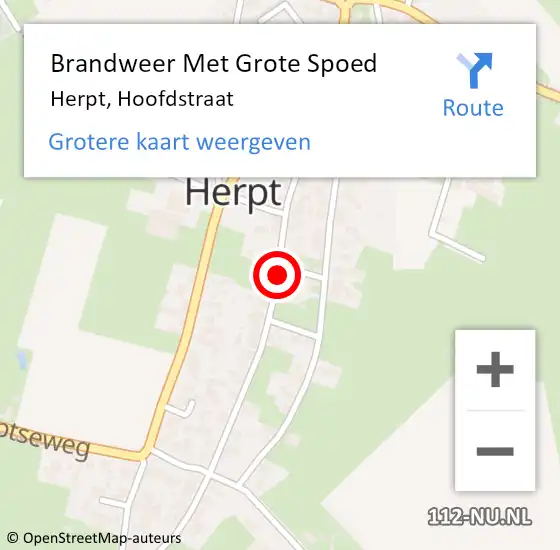 Locatie op kaart van de 112 melding: Brandweer Met Grote Spoed Naar Herpt, Hoofdstraat op 31 mei 2021 12:48