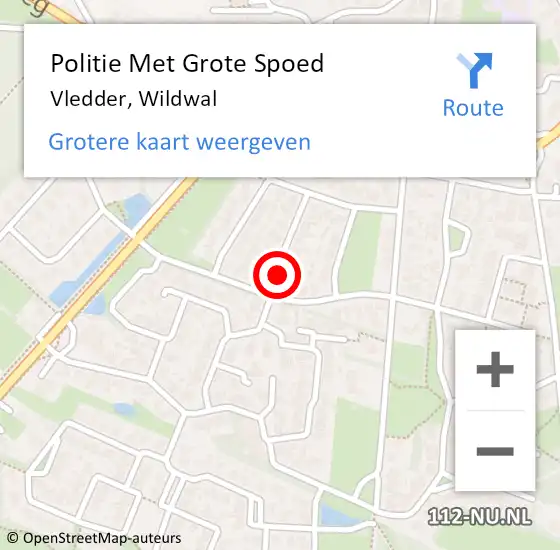 Locatie op kaart van de 112 melding: Politie Met Grote Spoed Naar Vledder, Wildwal op 31 mei 2021 16:22