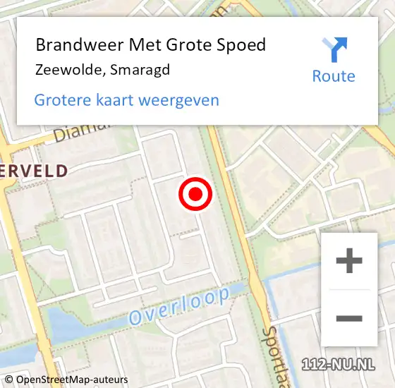 Locatie op kaart van de 112 melding: Brandweer Met Grote Spoed Naar Zeewolde, Smaragd op 31 mei 2021 19:43