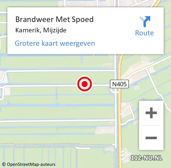 Locatie op kaart van de 112 melding: Brandweer Met Spoed Naar Kamerik, Mijzijde op 31 mei 2021 20:00