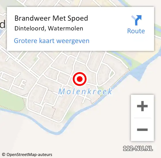 Locatie op kaart van de 112 melding: Brandweer Met Spoed Naar Dinteloord, Watermolen op 31 mei 2021 21:22