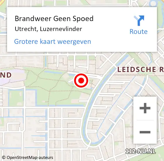 Locatie op kaart van de 112 melding: Brandweer Geen Spoed Naar Utrecht, Luzernevlinder op 31 mei 2021 21:44