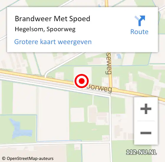 Locatie op kaart van de 112 melding: Brandweer Met Spoed Naar Hegelsom, Spoorweg op 1 juni 2021 11:12