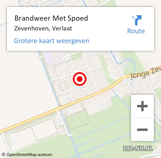 Locatie op kaart van de 112 melding: Brandweer Met Spoed Naar Zevenhoven, Verlaat op 12 juni 2014 00:43