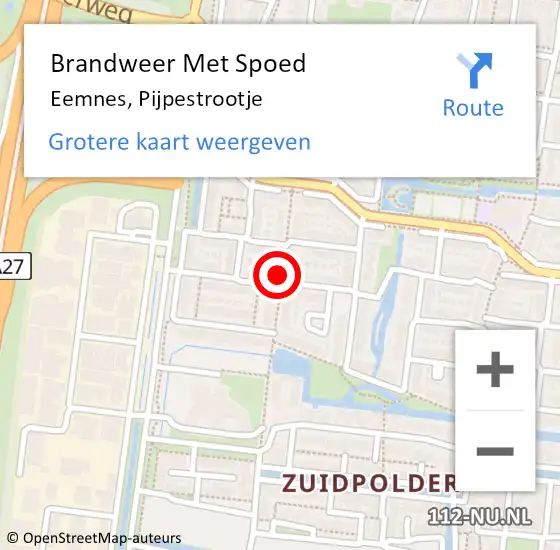 Locatie op kaart van de 112 melding: Brandweer Met Spoed Naar Eemnes, Pijpestrootje op 1 juni 2021 14:07