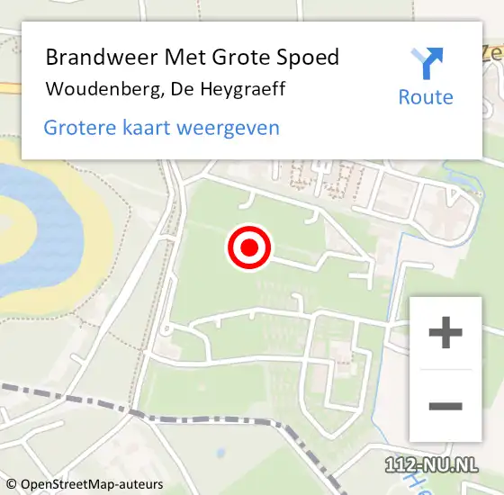 Locatie op kaart van de 112 melding: Brandweer Met Grote Spoed Naar Woudenberg, De Heygraeff op 1 juni 2021 14:19