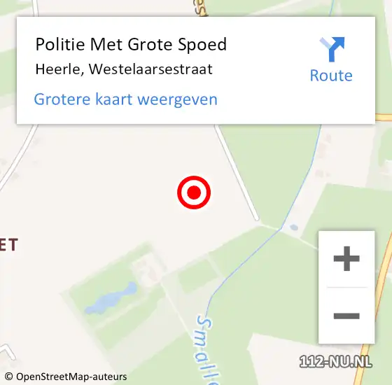 Locatie op kaart van de 112 melding: Politie Met Grote Spoed Naar Heerle, Westelaarsestraat op 1 juni 2021 14:31