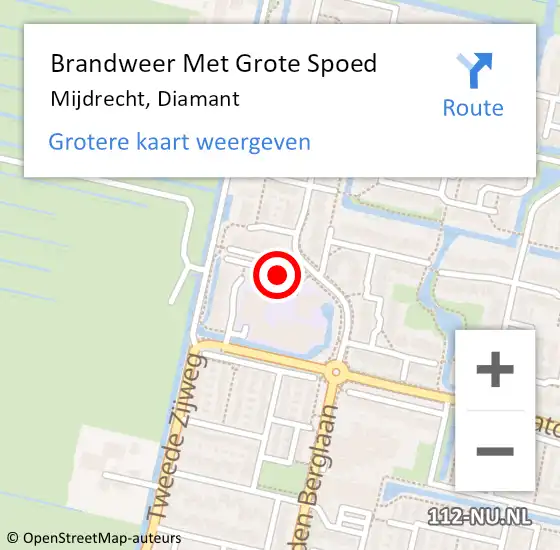 Locatie op kaart van de 112 melding: Brandweer Met Grote Spoed Naar Mijdrecht, Diamant op 1 juni 2021 14:49