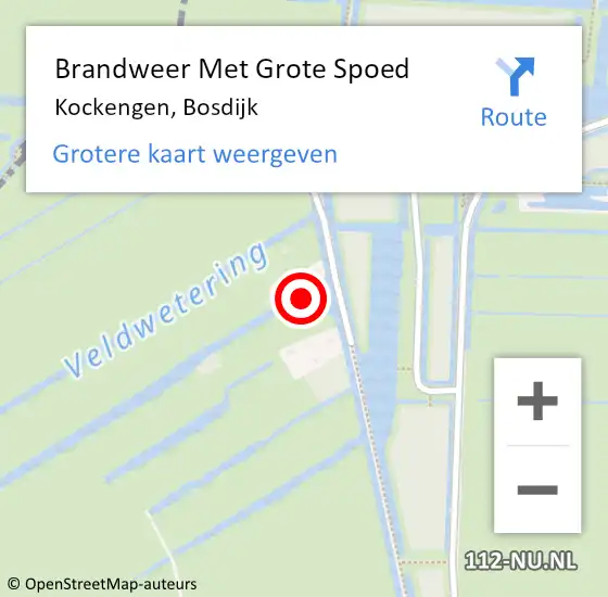 Locatie op kaart van de 112 melding: Brandweer Met Grote Spoed Naar Kockengen, Bosdijk op 1 juni 2021 19:50