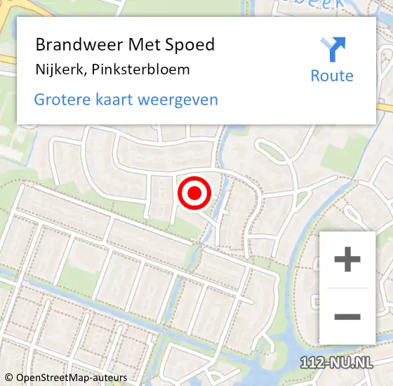 Locatie op kaart van de 112 melding: Brandweer Met Spoed Naar Nijkerk, Pinksterbloem op 1 juni 2021 19:59