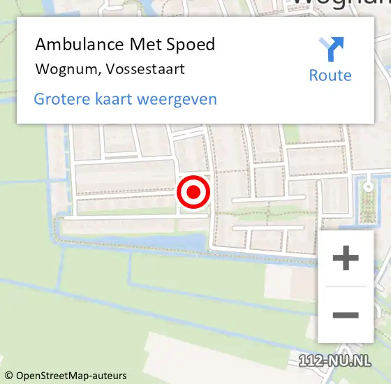 Locatie op kaart van de 112 melding: Ambulance Met Spoed Naar Wognum, Vossestaart op 2 juni 2021 08:19