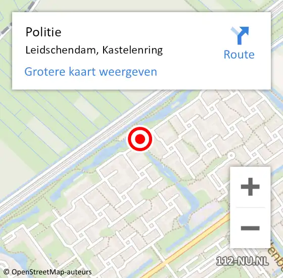 Locatie op kaart van de 112 melding: Politie Leidschendam, Kastelenring op 12 juni 2014 06:52