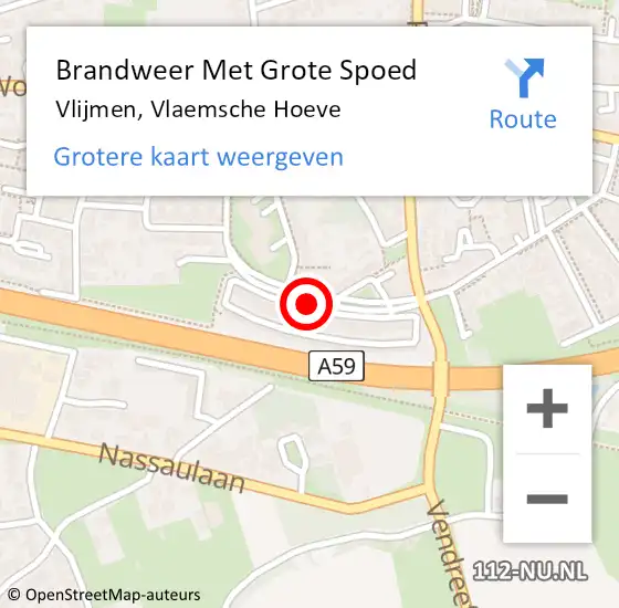 Locatie op kaart van de 112 melding: Brandweer Met Grote Spoed Naar Vlijmen, Vlaemsche Hoeve op 2 juni 2021 11:10