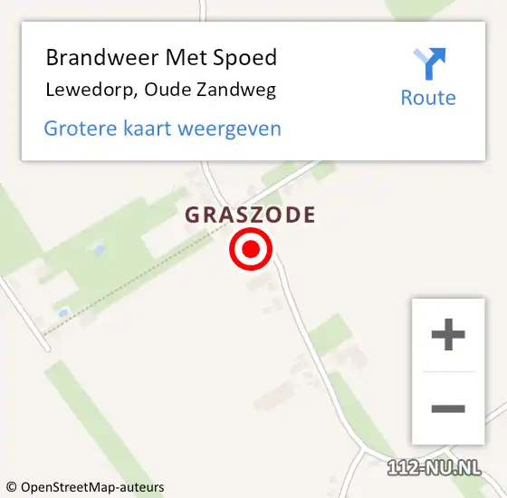 Locatie op kaart van de 112 melding: Brandweer Met Spoed Naar Lewedorp, Oude Zandweg op 2 juni 2021 14:24