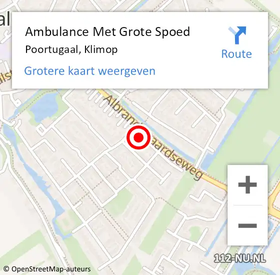 Locatie op kaart van de 112 melding: Ambulance Met Grote Spoed Naar Poortugaal, Klimop op 12 juni 2014 08:04