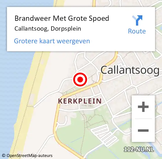 Locatie op kaart van de 112 melding: Brandweer Met Grote Spoed Naar Callantsoog, Dorpsplein op 2 juni 2021 15:44