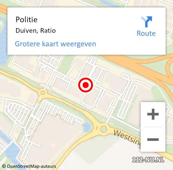 Locatie op kaart van de 112 melding: Politie Duiven, Ratio op 2 juni 2021 17:26