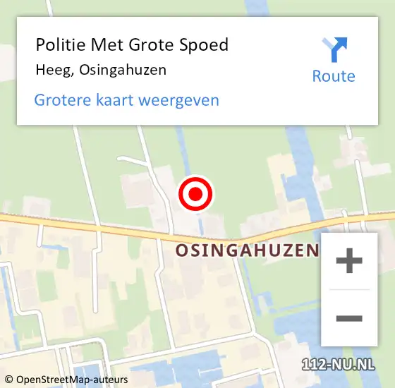 Locatie op kaart van de 112 melding: Politie Met Grote Spoed Naar Heeg, Osingahuzen op 2 juni 2021 17:31