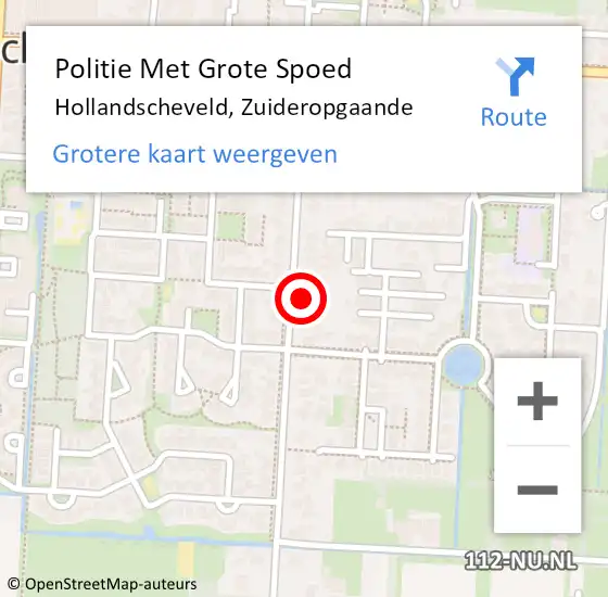 Locatie op kaart van de 112 melding: Politie Met Grote Spoed Naar Hollandscheveld, Zuideropgaande op 2 juni 2021 17:58