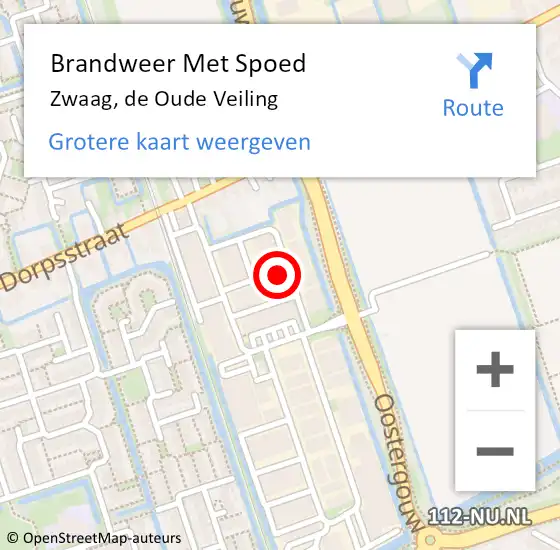 Locatie op kaart van de 112 melding: Brandweer Met Spoed Naar Zwaag, de Oude Veiling op 2 juni 2021 19:49