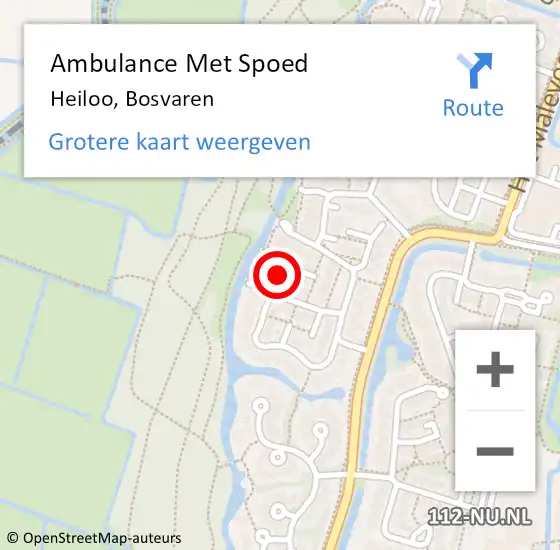 Locatie op kaart van de 112 melding: Ambulance Met Spoed Naar Heiloo, Bosvaren op 3 juni 2021 08:47