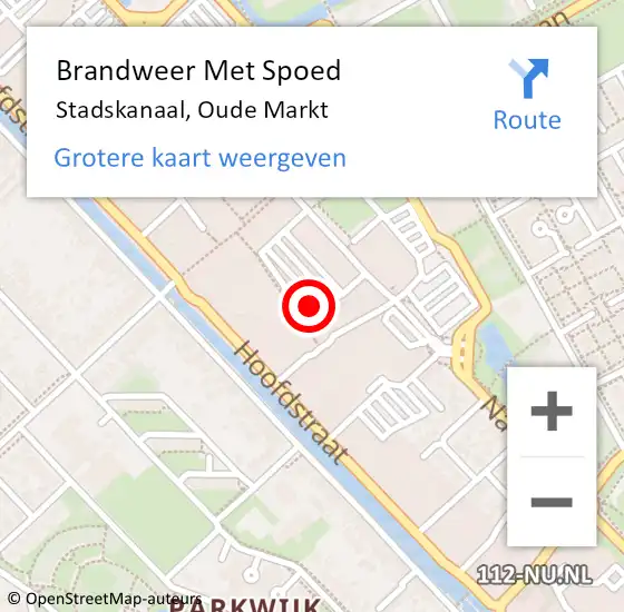 Locatie op kaart van de 112 melding: Brandweer Met Spoed Naar Stadskanaal, Oude Markt op 3 juni 2021 09:53