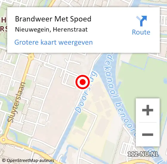 Locatie op kaart van de 112 melding: Brandweer Met Spoed Naar Nieuwegein, Herenstraat op 3 juni 2021 11:16