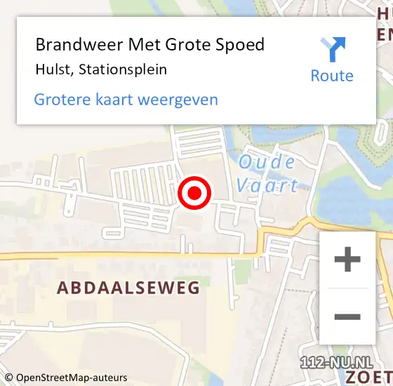 Locatie op kaart van de 112 melding: Brandweer Met Grote Spoed Naar Hulst, Stationsplein op 3 juni 2021 12:06