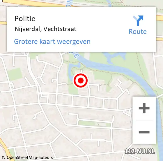 Locatie op kaart van de 112 melding: Politie Nijverdal, Vechtstraat op 3 juni 2021 14:42